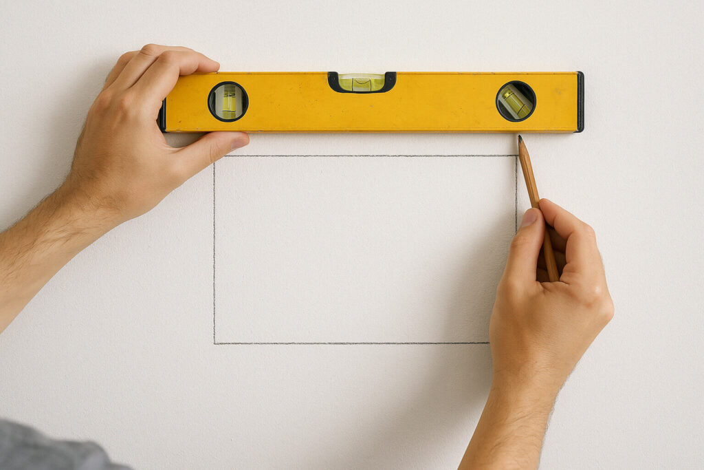 Como instalar una caja fuerte empotrable: Paso 2: Dibujar el contorno de la caja fuerte en la superficie